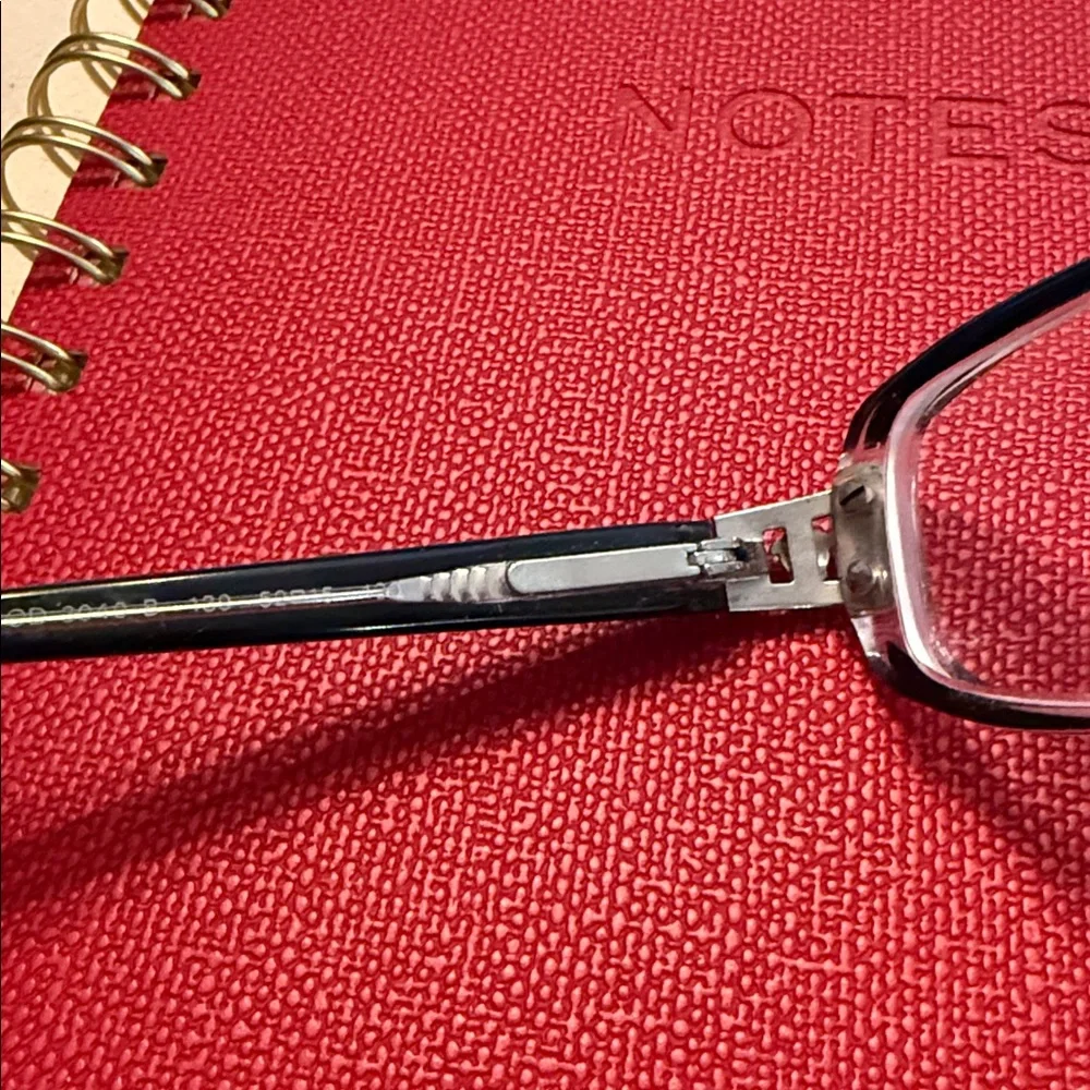 Versace Clear Frame Black Temples glasses with Medusa Detail
